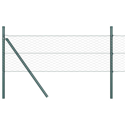 Fence with Posts Grey 0.4 x 100 m PVC-coated steel