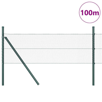 Fence with Posts Grey 0.8 x 100 m PVC-coated steel