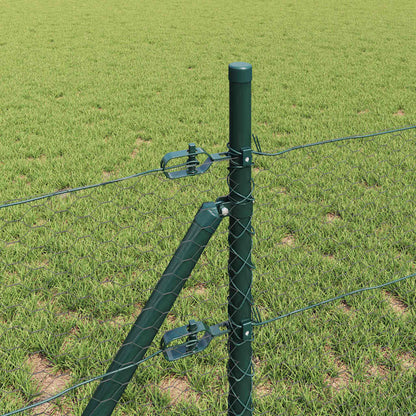 Fence with Posts Grey 0.8 x 100 m PVC-coated steel