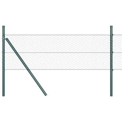 Fence with Posts Grey 0.8 x 100 m PVC-coated steel