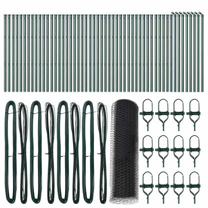Fence with Posts Grey 0.8 x 100 m PVC-coated steel