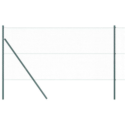 Fence with Posts Grey 1 x 100 m PVC-coated steel