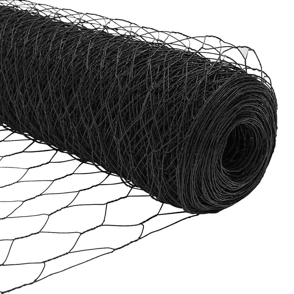 Fence with Posts Grey 1.2 x 100 m PVC-coated steel