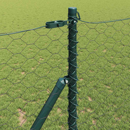 Fence with Posts Grey 1.2 x 100 m PVC-coated steel