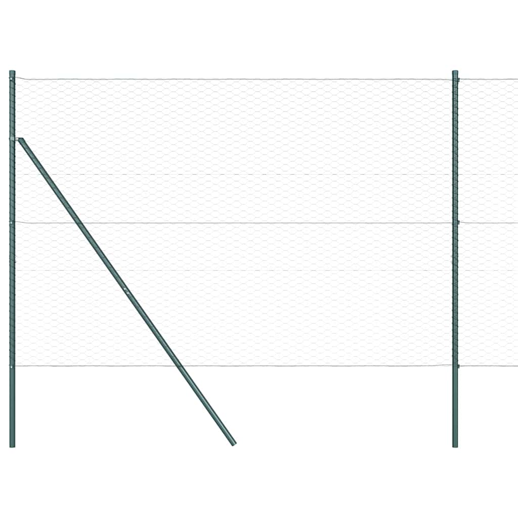 Fence with Posts Grey 1.5 x 100 m PVC-coated steel