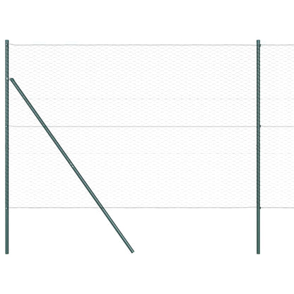 Fence with Posts Grey 1.5 x 100 m PVC-coated steel