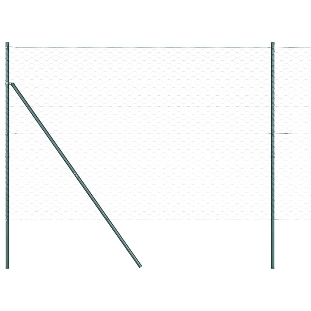 Fence with Posts Grey 1.5 x 100 m PVC-coated steel