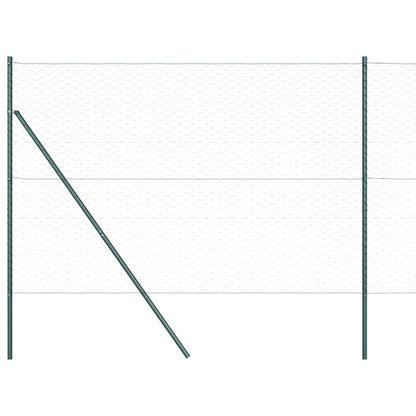 Fence with Posts Grey 1.5 x 100 m PVC-coated steel