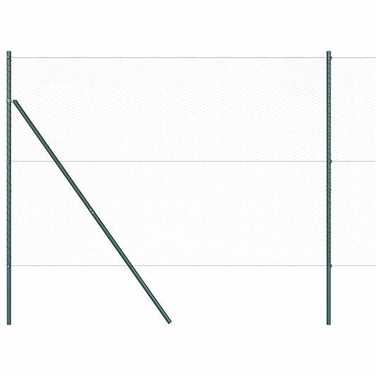 Fence with Posts Grey 1.6 x 100 m PVC-coated steel