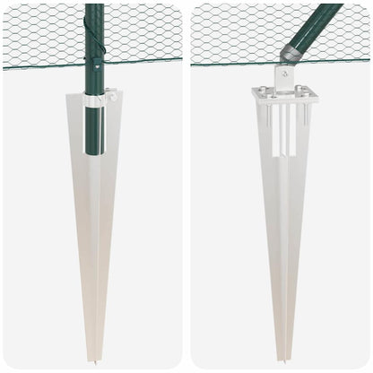 Fence with Posts Green 0.4 x 25 m PVC-coated steel