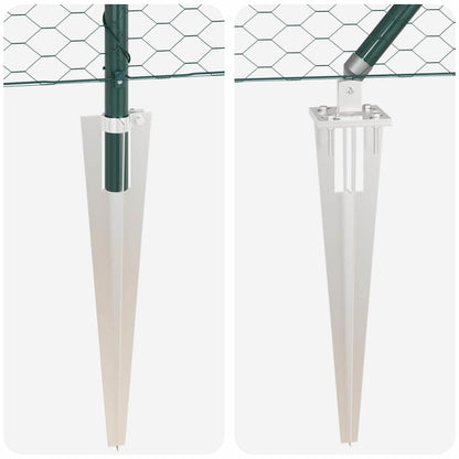 Fence with Posts Green 0.8 x 100 m PVC-coated steel