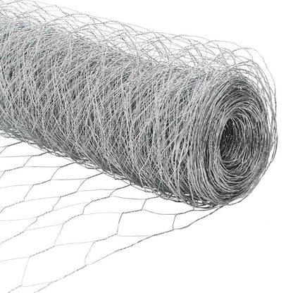 Fence with Posts Silver 0.4 x 25 m PVC-coated steel