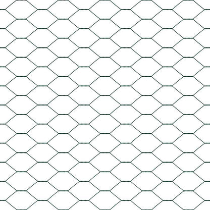 Fence with Posts Green 1 x 50 m PVC-coated steel
