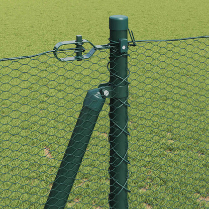 Fence with Posts Green 1.2 x 50 m PVC-coated steel