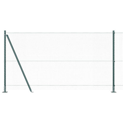Fence with Posts Green 1.2 x 50 m PVC-coated steel