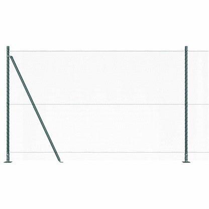 Fence with Posts Green 1.6 x 50 m PVC-coated steel