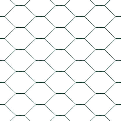 Fence with Posts Green 1.6 x 50 m PVC-coated steel