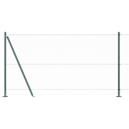 Fence with Posts Green 1.2 x 100 m PVC-coated steel