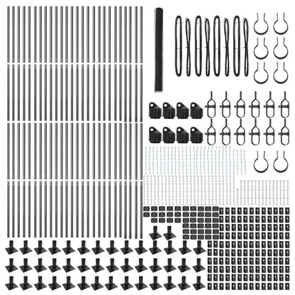 Fence with Posts Grey 1.5 x 100 m PVC-coated steel