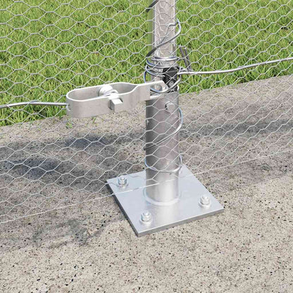 Fence with Posts Silver 0.8 x 10 m PVC-coated steel