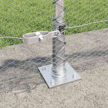 Fence with Posts Silver 0.6 x 25 m PVC-coated steel