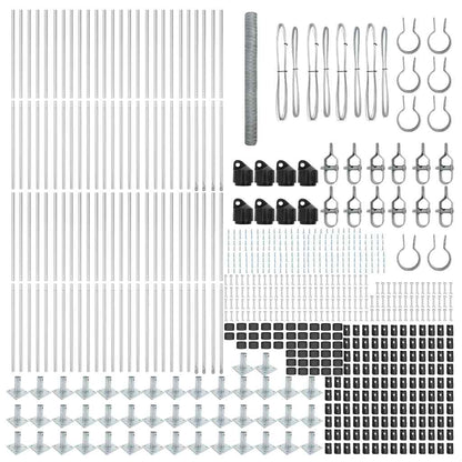 Fence with Posts Silver 1.6 x 100 m PVC-coated steel