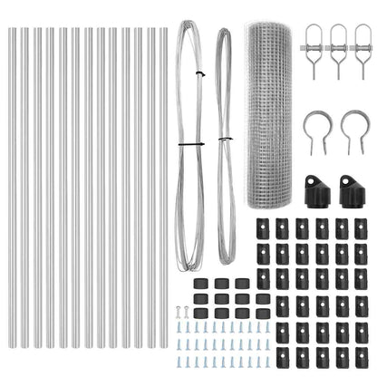 Fence with Posts Silver 0.6 x 25 m Steel