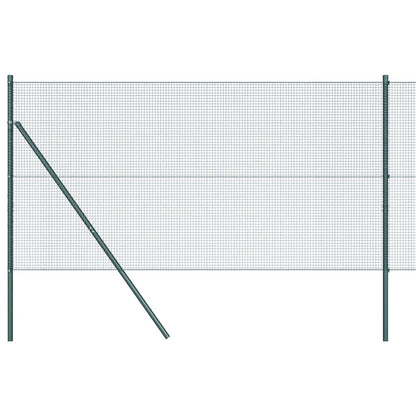 Fence with Posts Green 1.2 x 25 m Steel