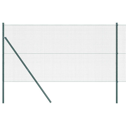 Fence with Posts Green 1.4 x 25 m Steel