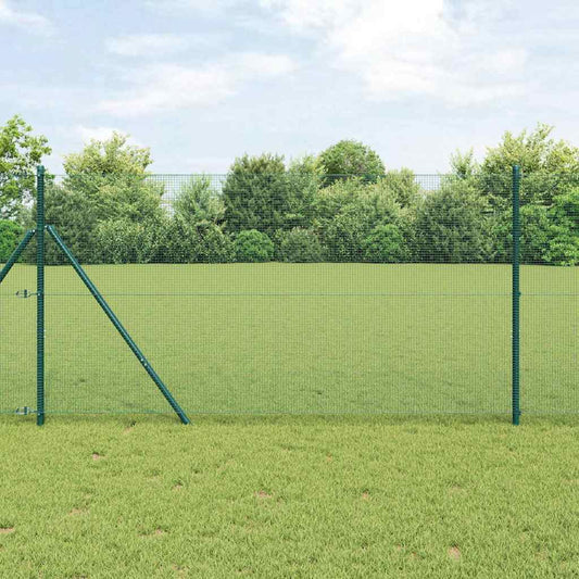 Fence with Posts Green 1.2 x 50 m Steel