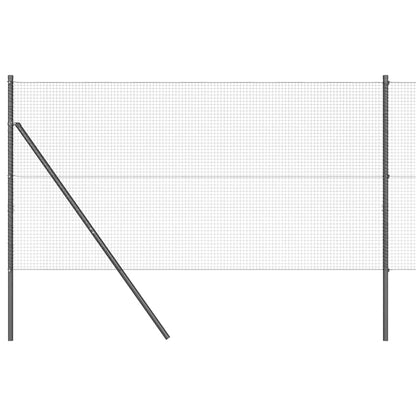 Fence with Posts Grey 1.2 x 50 m Steel