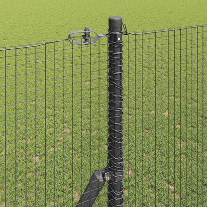 Fence with Posts Grey 1.4 x 50 m Steel