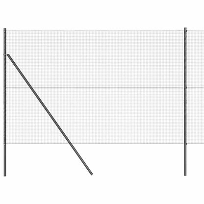 Fence with Posts Grey 1.4 x 50 m Steel