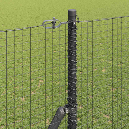 Fence with Posts Grey 1.4 x 50 m Steel