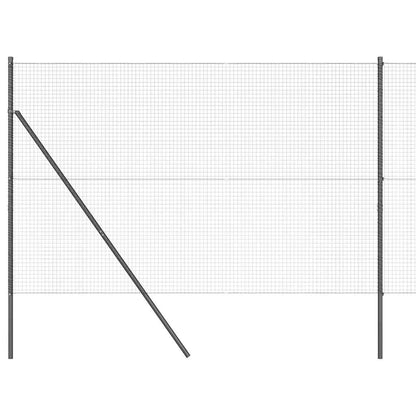 Fence with Posts Grey 1.4 x 50 m Steel