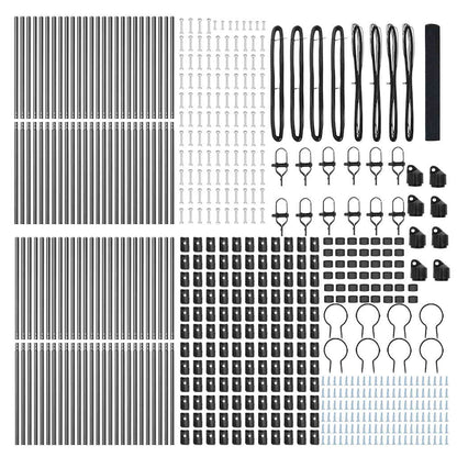Fence with Posts Grey 1 x 100 m Steel