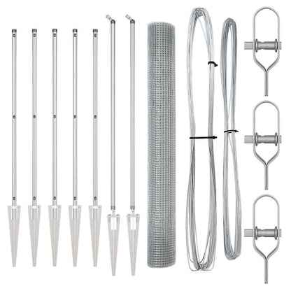 Fence with Posts Silver 1.4 x 10 m Steel