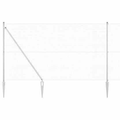 Fence with Posts Silver 1.5 x 10 m Steel