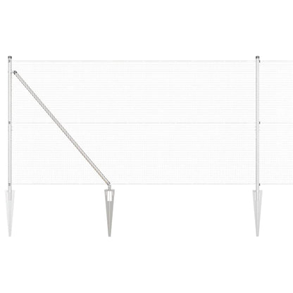Fence with Posts Silver 1.2 x 50 m Steel