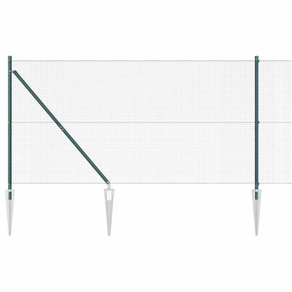 Fence with Posts Green 1.2 x 50 m Steel
