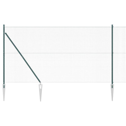 Fence with Posts Green 1.4 x 50 m Steel
