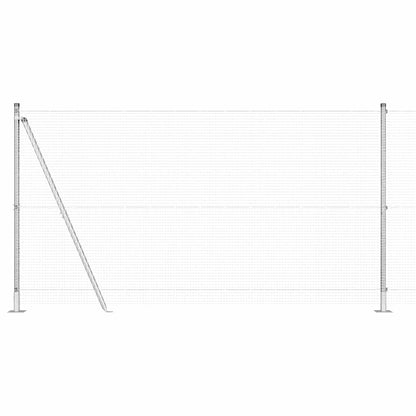 Fence with Posts Silver 1.2 x 10 m Steel