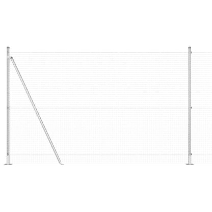 Fence with Posts Silver 1.4 x 25 m Steel