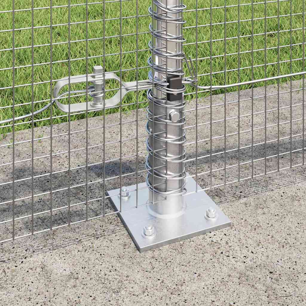 Fence with Posts Silver 0.6 x 50 m Steel