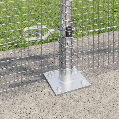 Fence with Posts Silver 0.8 x 50 m Steel