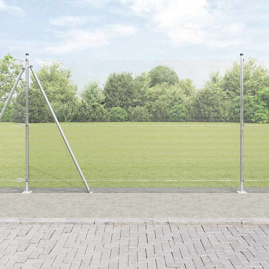 Fence with Posts Silver 1.4 x 50 m Steel