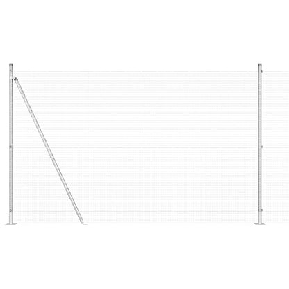 Fence with Posts Silver 1.5 x 50 m Steel