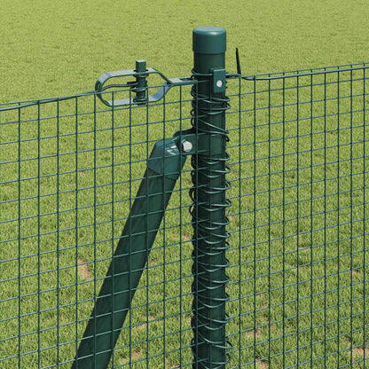 Fence with Posts Green 1.2 x 10 m Steel