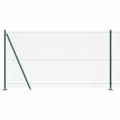 Fence with Posts Green 1.2 x 10 m Steel