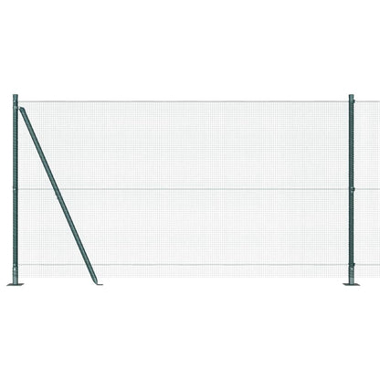 Fence with Posts Green 1.2 x 25 m Steel